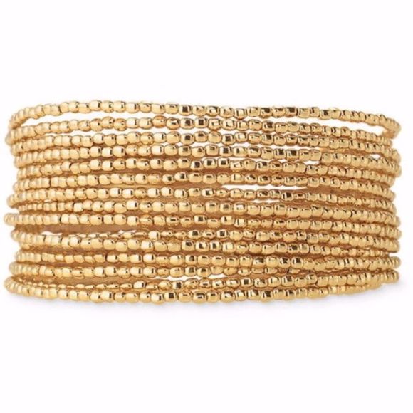 stella & dot ~ gold bardot spiral bangle bracelet - Picture 6 of 9
